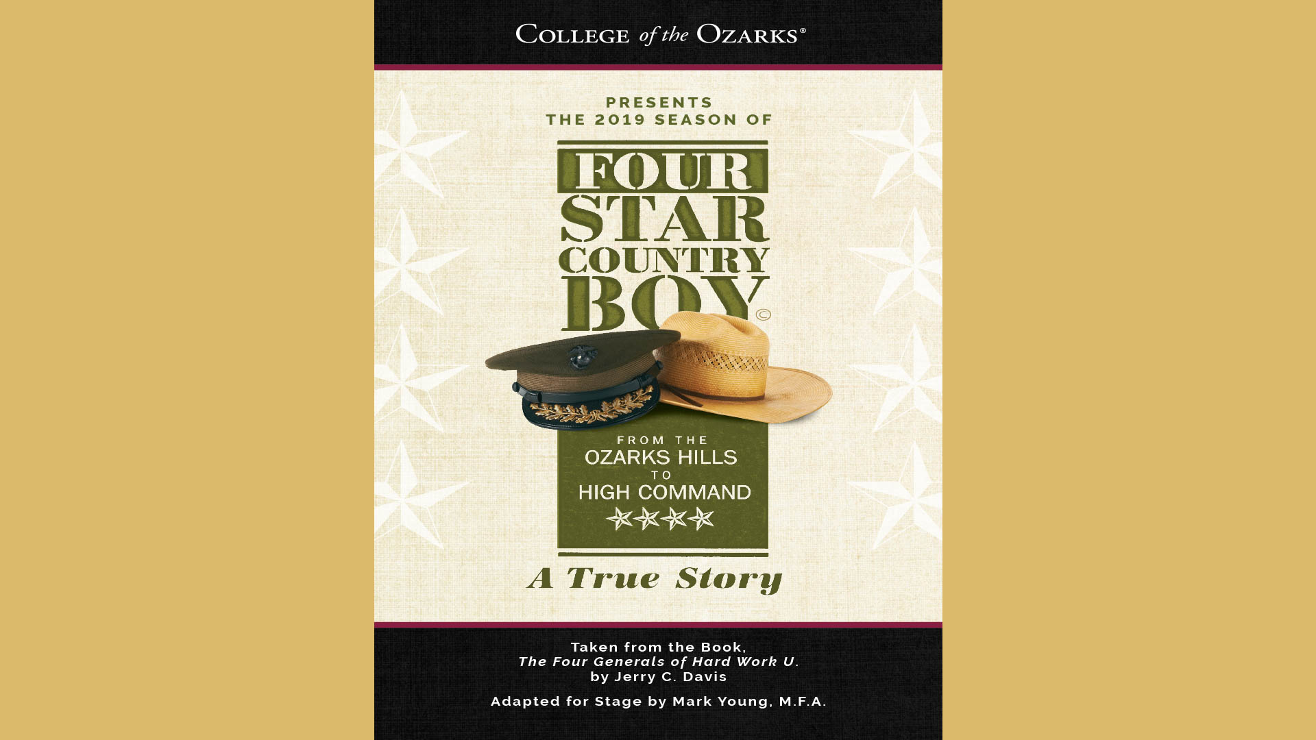 190924 1Time Four Star - “Four Star Country Boy” showing at The Keeter Center, October - November