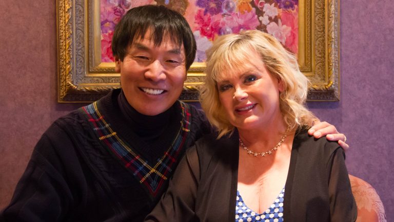 National Fiddler Hall of Fame selects Branson's incredible Shoji Tabuchi! 130326 Dorothy Shoji Tabuchi during interview 768x432 - National Fiddler Hall of Fame selects Branson's incredible Shoji Tabuchi!